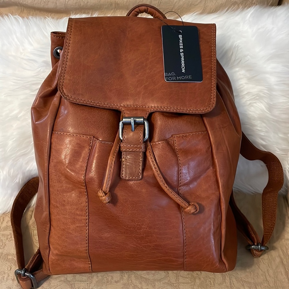 Spikes & Sparrow leather backpack